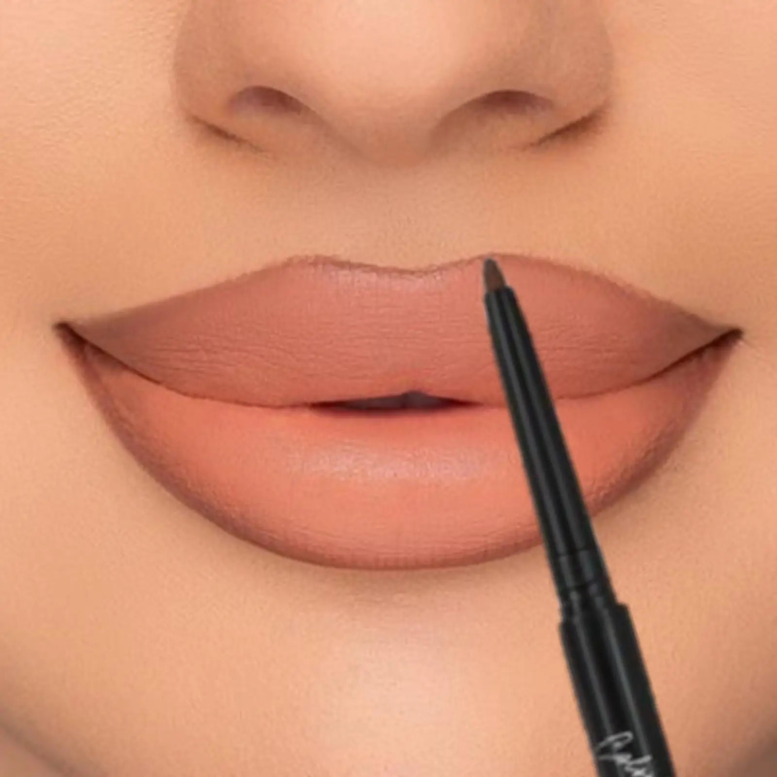 Waterproof Sweat-Proof Lipliner Crayon in Matte Chestnut Brown Versatile Lip Color Rendering for Enhanced Durability