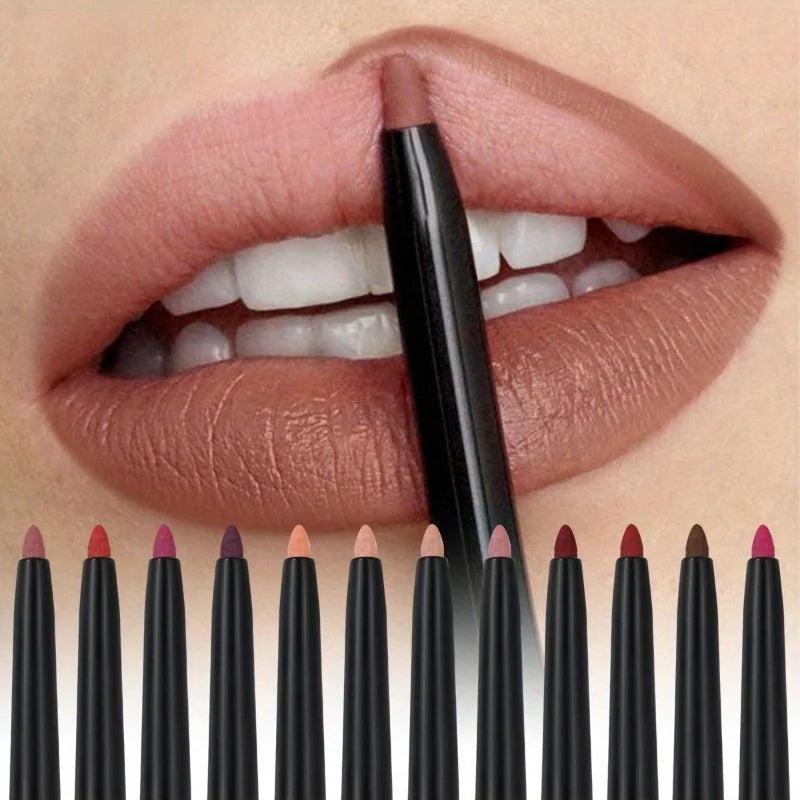 Velvet Misty Matte Lip Liner Pencil Non-fading Stereo Lip Liner Pencil Contour Line Makeup Lipliner Pen, Mother's Day Gift, 1pc