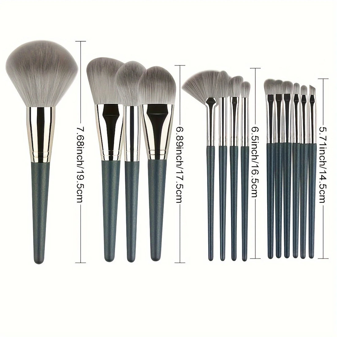 14-Piece Makeup Brush Set, Soft Nylon Bristles, Foundation Brush, Eyeshadow Brush Multi-Function Makeup Brush Travel Set