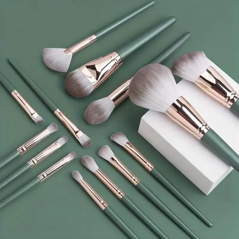 14Pcs Makeup Brushes Set Large Fluffy Soft Eye Shadow Foundation Brush Women Cosmetic Powder Blush Blending Beauty Make Up Tools