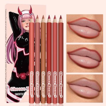 6pcs Long-Lasting Lipstick Makeup Set with Professional Lip Liner Pencil and Matte Lip Gloss  Lip Shadow Contour Tint Makeup